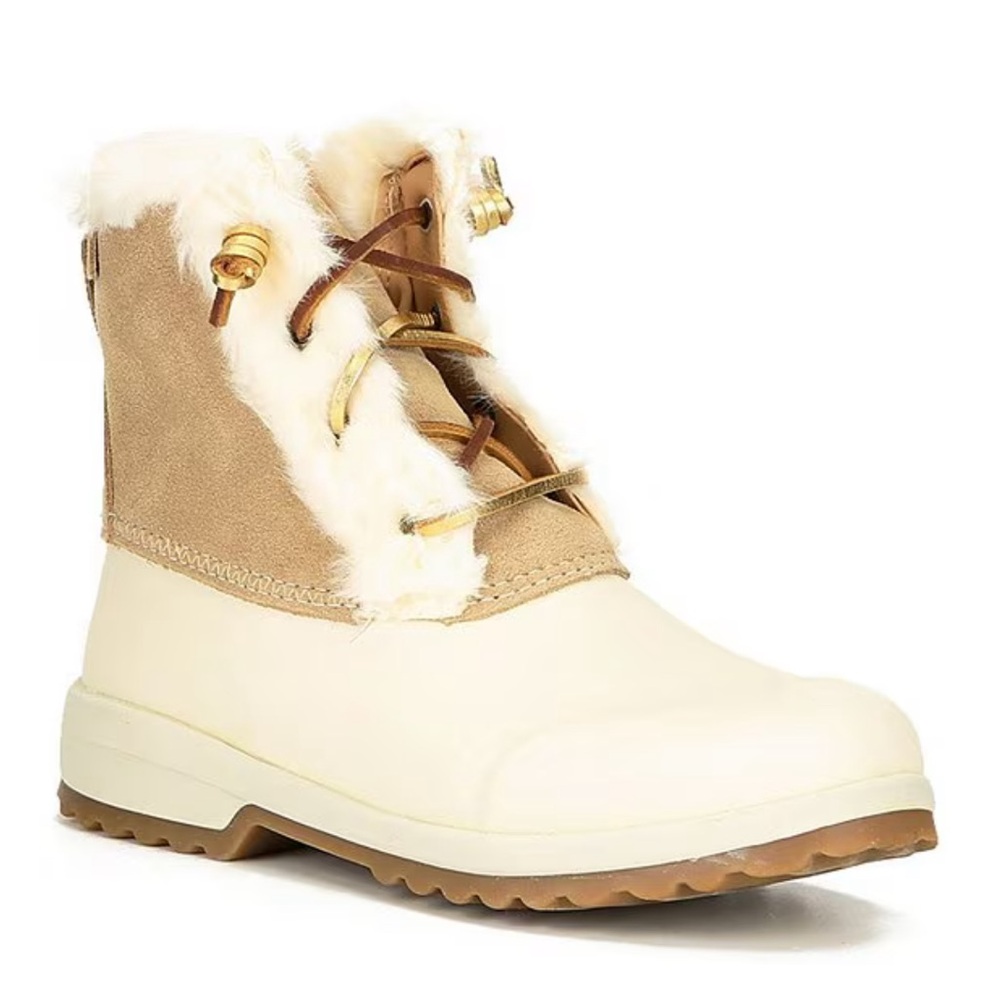 Sperry Maritime Repel Water Resistant Suede Faux Fur Cold Weather Boots